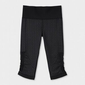 Lululemon‎ In The Flow Crop II Heathered Deep Coal Legging Size 4